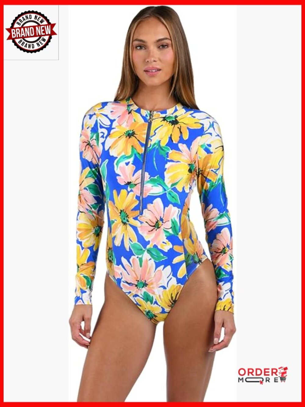 One Piece Long Sleeve Paddlesuit with Front Zip